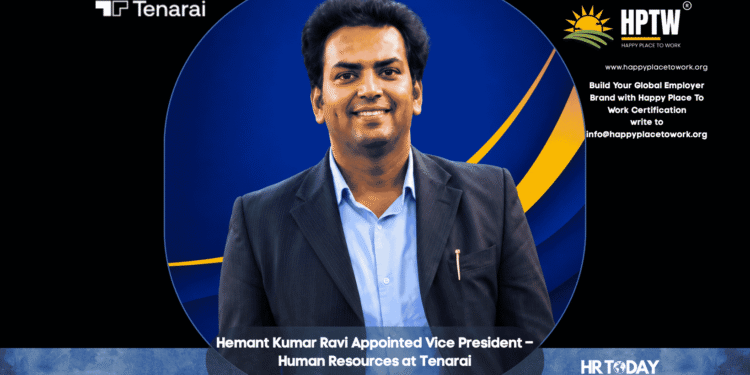 Hemant Kumar Ravi Appointed Vice President – Human Resources at Tenarai