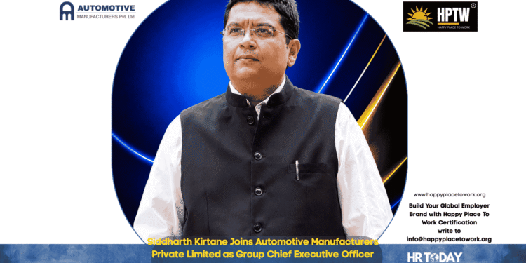 Siddharth Kirtane Joins Automotive Manufacturers Private Limited as Group Chief Executive Officer