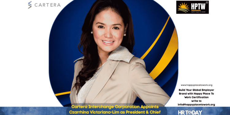 Cartera Interchange Corporation Appoints Czarrhina Victoriano-Lim as President & Chief Executive Officer