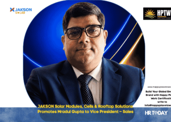 JAKSON Solar Modules, Cells & Rooftop Solutions Promotes Mradul Gupta to Vice President – Sales