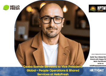 Csaba Szende Elevated to Vice President, Global – People Operations & Shared Services at HelloFresh