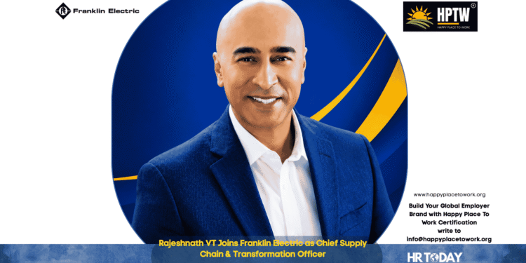 Rajeshnath VT Joins Franklin Electric as Chief Supply Chain & Transformation Officer