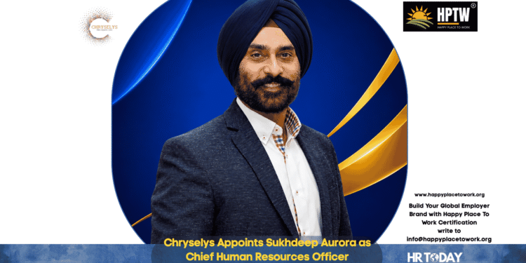 Chryselys Appoints Sukhdeep Aurora as Chief Human Resources Officer