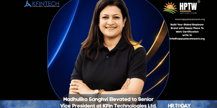 Madhulika Sanghvi Elevated to Senior Vice President at KFin Technologies Ltd.