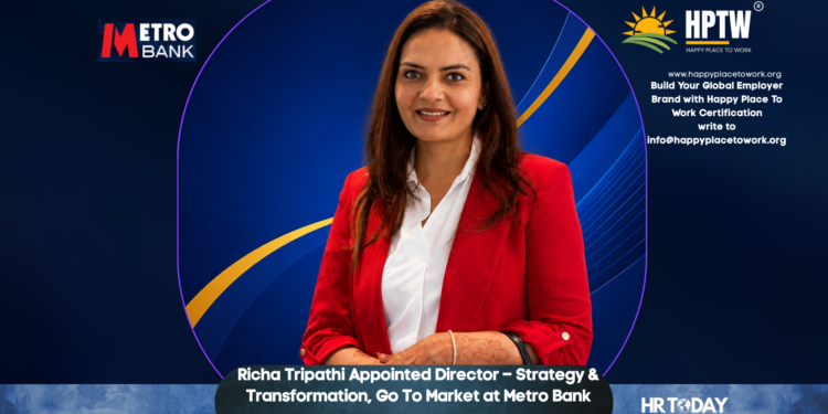 Richa Tripathi Appointed Director – Strategy & Transformation, Go To Market at Metro Bank
