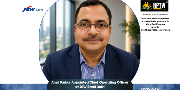 Amit Sarkar Appointed Chief Operating Officer at JSW Steel Dolvi