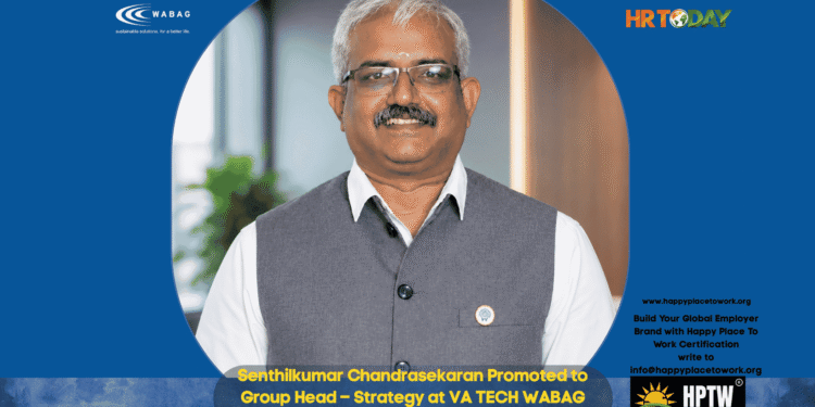 Senthilkumar Chandrasekaran Promoted to Group Head – Strategy at VA TECH WABAG
